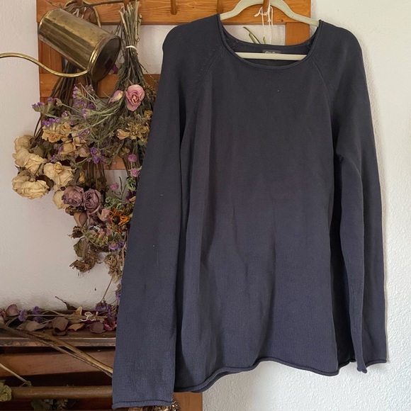 Eddie Bauer Sweaters - Navy Blue Cotton Blend Sweater